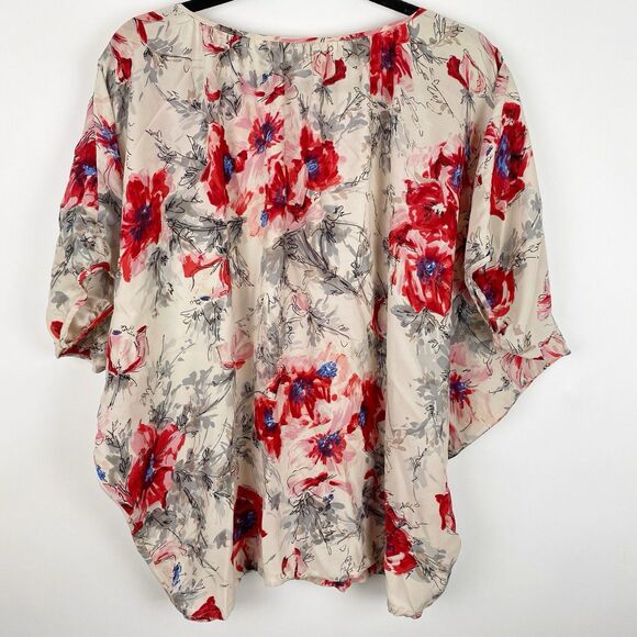 CAbi 399 Gypsy Floral Print Silk Dolman Sleeve Blouse - Size M - Picture 2 of 4